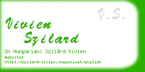 vivien szilard business card